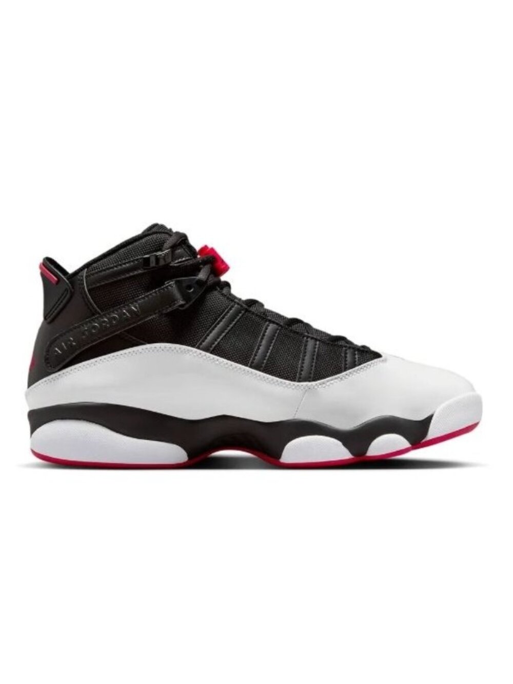 Air Jordan 6 Rings Mens 9 Black White University Red 322992-067 New In Box